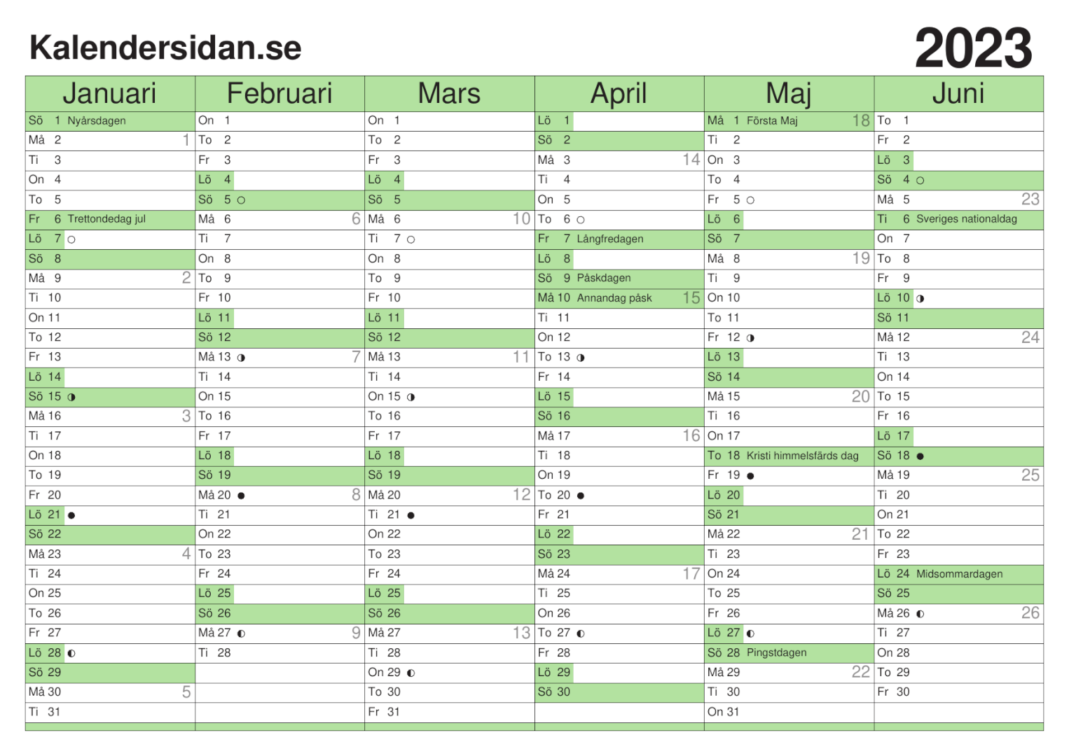 Kalender 2023 01 Sv Green 